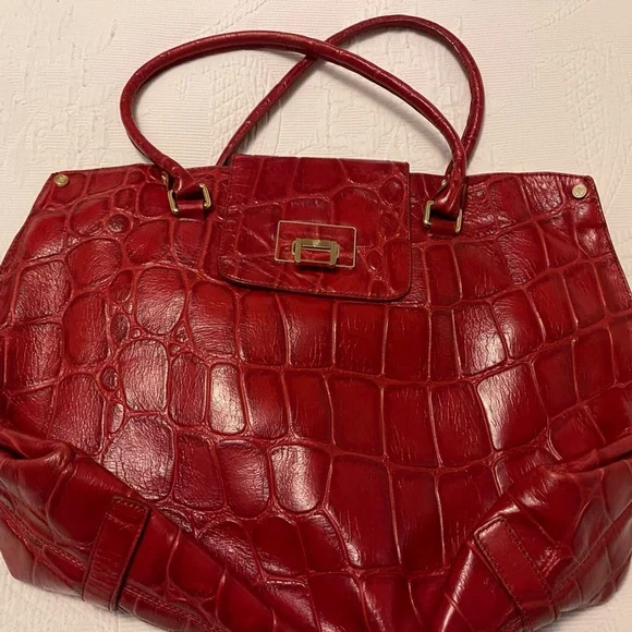 ANTONIO MELANI Bags Red Crocodileembossed Womens Bag Poshmark